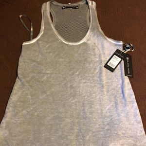 NWT Blanc Noir Mesh Back Sweater Tank Large